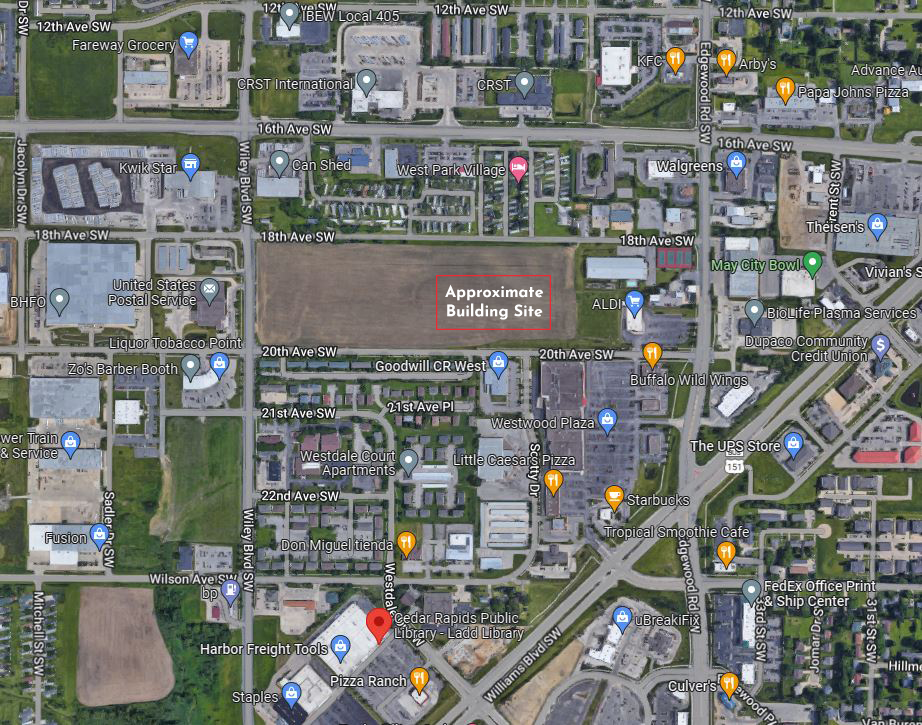 Westside Library Site Map