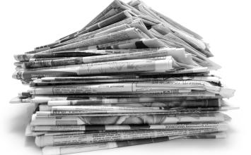 stack of newspapers